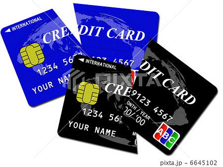切断されたクレジットカード 切断されたクレジットカード 6645102