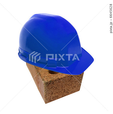 blu helmet on brick 6645628