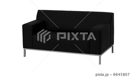 modern black leather sofa isolated against white background modern black leather sofa isolated against white background 6645807