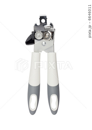 Can opener - equipment for opening cans on white background Can opener - equipment for opening cans on white background 6646011
