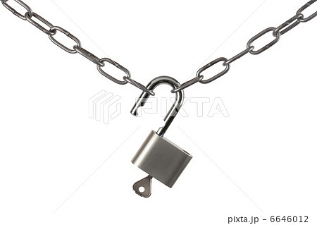 Lock and chain isolated on white background Lock and chain isolated on white background 6646012
