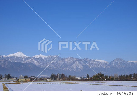 冬の信州 安曇野・北アルプス 冬の信州 安曇野・北アルプス 6646508