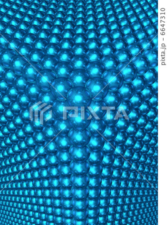 CG　球体　集合体　青色 6647310