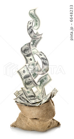 Falling dollars in the bag 6648233