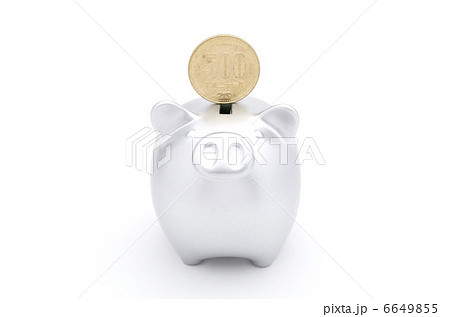 豚の貯金箱　銀色 6649855