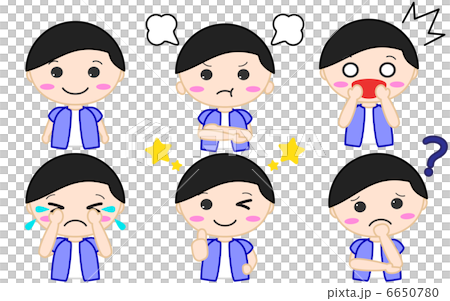 Men's illustration expression - Stock Illustration [6650780] - PIXTA