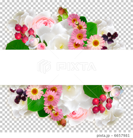 フラワーアレンジメント中央テキストスペース 6657981