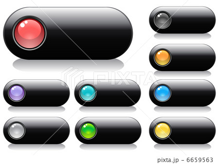 Glossy buttons for web design with spheres, vector illustration Glossy buttons for web design with spheres, vector illustration 6659563