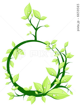 Vector illustration of plant in form circle 6659565