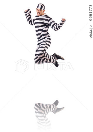 Convict criminal in striped uniform Convict criminal in striped uniform 6661773