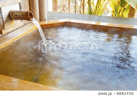 源泉掛け流し半露天檜風呂 6662456