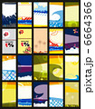 Set vertical bright visiting and discounts of cards 6664366