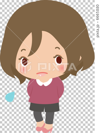 もじもじしている女性 6665880