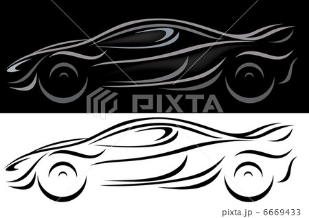 modern car stylized vector illustration  6669433