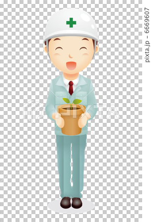 作業服の男性イラスト 6669607