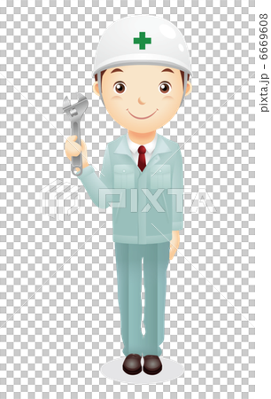 作業服の男性イラスト 6669608