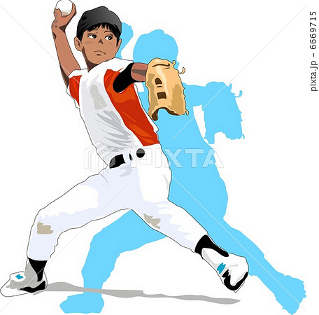 野球少年イラストのイラスト素材