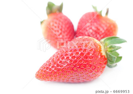 big red strawberries isolated on white big red strawberries isolated on white 6669953