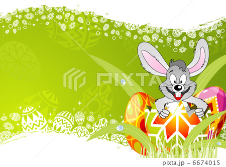 Easter Frame with Eggs and Rabbit 6674015