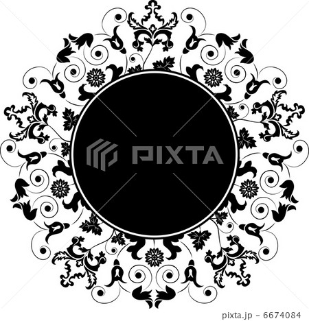 Floral frame, element for design, vector 6674084