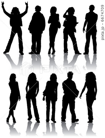 Vector silhouettes man and women 6674709