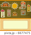 Set of Houses retro Card 6677475