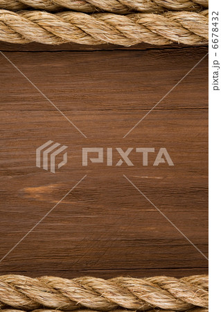 ship ropes on wood background texture 6678432