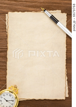 ink pen on parchment background 6679768
