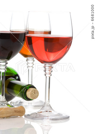 red wine in glass and bottle isolated on white 6681000