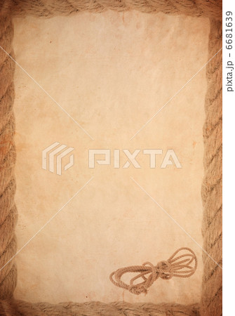 ship rope on old paper background 6681639