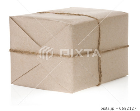 parcel wrapped isolated on white 6682127