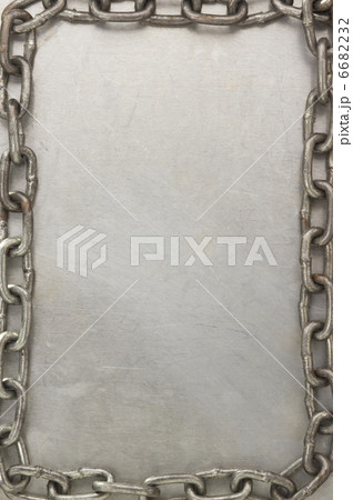 chain on metal background chain on metal background 6682232