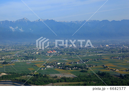 朝の安曇野と北アルプス 朝の安曇野と北アルプス 6682577