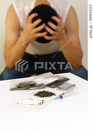 破滅した麻薬中毒者の写真素材