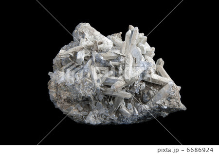 Quartz crystals on black background Quartz crystals on black background 6686924