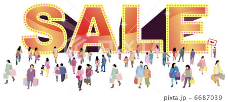 SALEの文字と人々 SALEの文字と人々 6687039