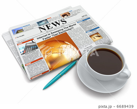 Coffee cup with newspaper Coffee cup with newspaper 6689439