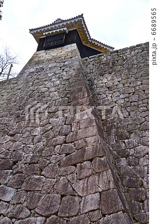 松山城の「打込み接ぎの石垣」（愛媛県松山市） 6689565