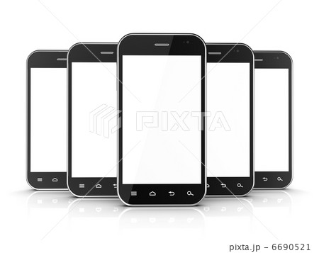 Group of black smartphones Group of black smartphones 6690521