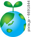 地球　新芽　葉っぱ 6691844