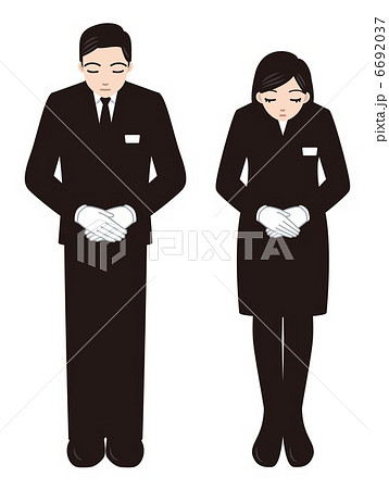 お辞儀する葬儀スタッフ お辞儀する葬儀スタッフ 6692037