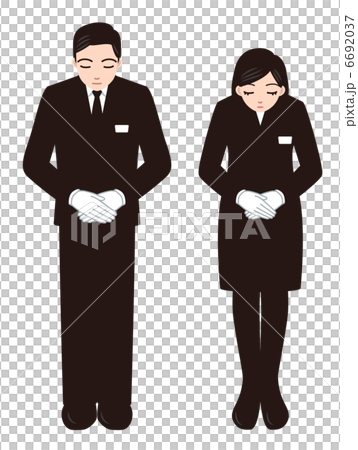 お辞儀する葬儀スタッフ お辞儀する葬儀スタッフ 6692037