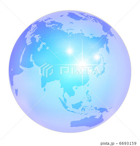 地球 地球儀 水 透明 世界のイラスト素材