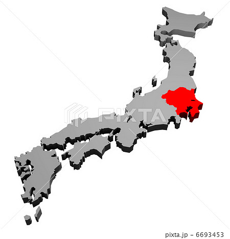 日本地図 関東 のイラスト素材