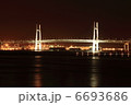 横浜ベイブリッジの夜景 横浜ベイブリッジの夜景 6693686