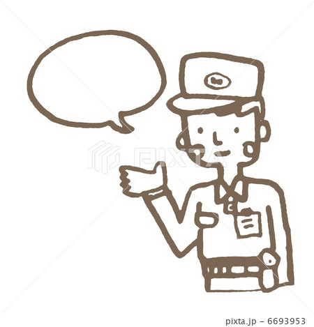 警備員の線画 6693953