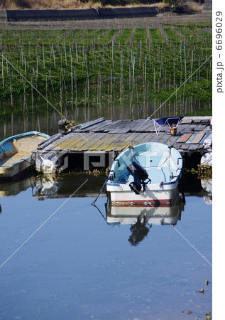 青海苔養殖の作業船 青海苔養殖の作業船 6696029