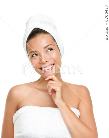 Happy spa woman thinking 6700427