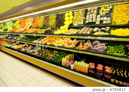 Fruit and vegetable section in a shop 6704812