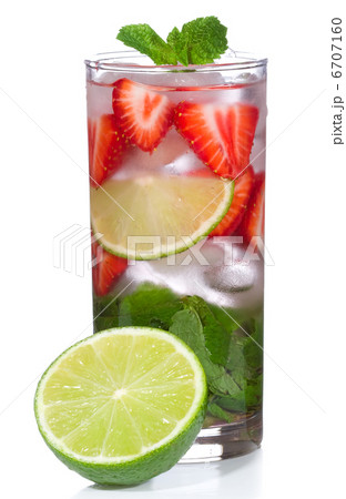 cocktail with lime, strawberry and mint cocktail with lime, strawberry and mint 6707160